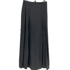 Toteme Sleek Black Viscose Crepe Wrap Skirt Size 36 EU / 4 US